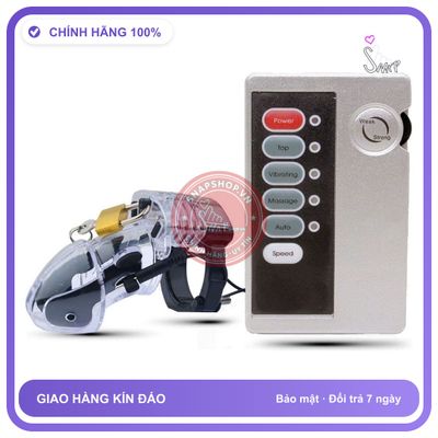 Bộ Khoá Cu Kích Shock Điện Có Thể Điều Chỉnh Size Vòng chính hãng - chất liệu an toàn cho da, dễ vệ sinh, êm ái khi dùng - giao hàng che tên kín đáo