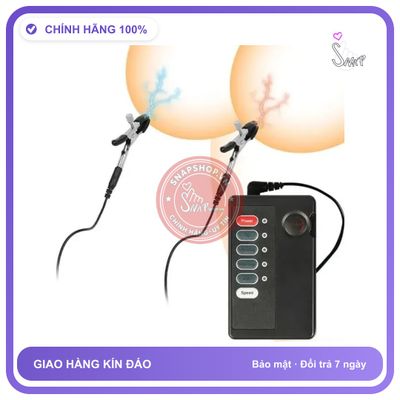 Kẹp Núm Vú SM Kích Thích Xung Điện Bùng chính hãng - silicone mềm mại, chất liệu an toàn cho da, dễ vệ sinh - giao hàng che tên kín đáo