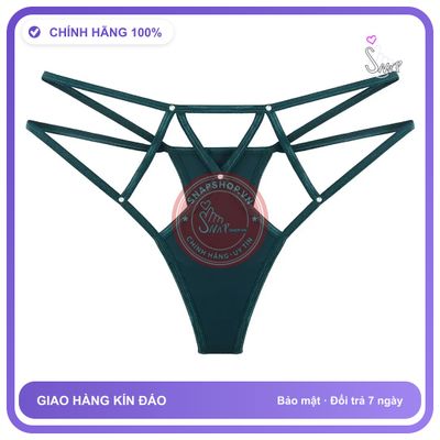Quần Lót Lọt Khe Sexy Lưng Cao Đính Hạt T353 Xanh Ngọc chính hãng - chất lụa mát mềm, co giãn thoải mái, freesize - giao hàng che tên kín đáo