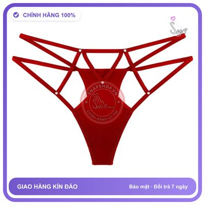 Quần Lót Lọt Khe Sexy Lưng Cao Đính Hạt T353 Đỏ chính hãng - chất lụa mát mềm, co giãn thoải mái, freesize - giao hàng che tên kín đáo