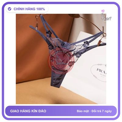 Quần Lót Nữ Lọt Khe Ren Lưới Xuyên Thấu T331 Xám Xanh chính hãng - phối ren, freesize, chất vải mềm mát - giao hàng che tên kín đáo