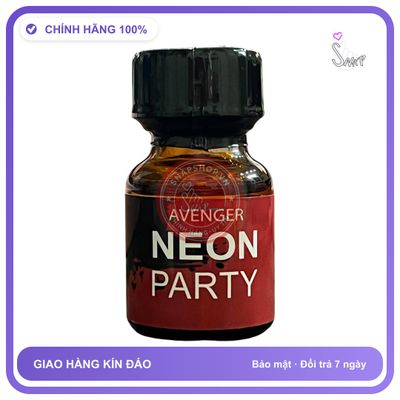 Popper Avenger Neon Party Red 10ml PWD USA chính hãng - chai 10ml, hương dịu không nồng, hàng chuẩn nhập khẩu - giao hàng che tên kín đáo