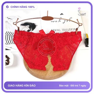 Quần Lót Sexy Ren Hoa Xẻ Đáy Gợi Cảm T306 Đỏ chính hãng - phối ren, co giãn thoải mái, freesize - giao hàng che tên kín đáo