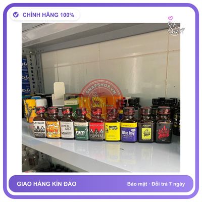 Chai hít tăng khoái cảm Popper ram 30ml Sale Giá Sốc Popper 30ml USA, Hàng Chính hãng, lấy ngẫu nhiên, bao mạnh, bao phê