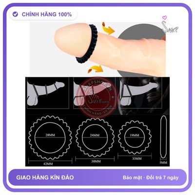 Sale Vòng Đeo Dương Vật, Bộ 3 Cái, Cao Su Cao Cấp, Ko Bị Đứt, che tên sản phẩm bảo mật kín đáo