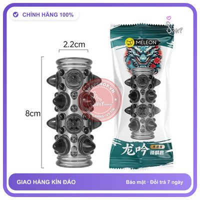 Bao cao su đôn dên Khúc Meleon Dragon Yin Gai Bi chính hãng - có gai nổi, ôm sát cảm giác thật, chất liệu latex an toàn - giao hàng che tên kín đáo