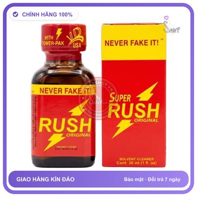 Popper Super Rush Original 30ml Chuẩn PWD Hoa Kỳ chính hãng - chai 30ml, hương dịu không nồng, hàng chuẩn nhập khẩu - giao hàng che tên kín đáo
