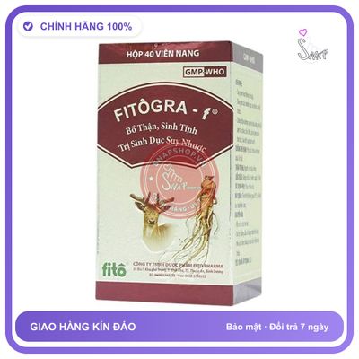 Viên uống trị sinh dục suy nhược Fitogra - F hộp 40 viên nang cứng