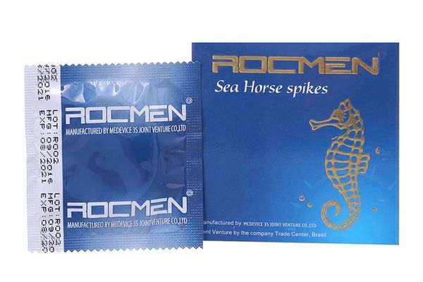 Bao cao su Rocmen Sea Horse Spikes (xanh) hộp 3 cái