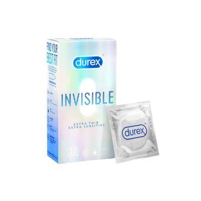 Bao cao su Durex Invisible Extra Sensitive hộp 10 cái