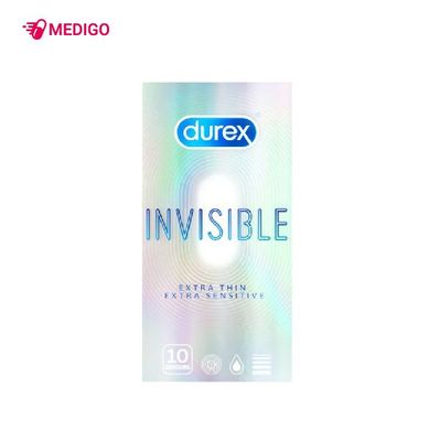 Bao cao su Durex Invisible Extra Sensitive hộp 10 cái mẫu mới