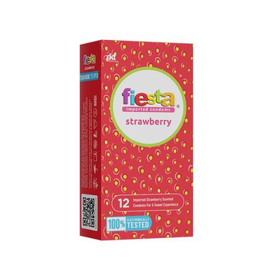 Bao Cao Su Gân Nổi Fiesta Strawberry hộp 12 cái