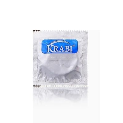Bao cao su Krabi Mixx 3in1 gân, gai, gel bôi trơn (xám) hộp 3 cái hàng có sẵn
