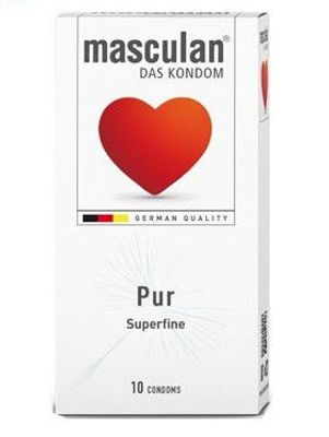 Bao cao su Masculan Pur (Trắng) hộp 10 cái