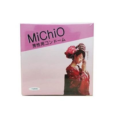 Bao cao su Nhật Bản Michio (có gân gai, khử mùi tối đa, co giãn linh hoạt) hộp 3 cái