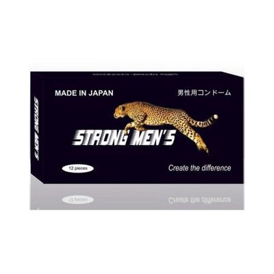 Bao cao su Nhật Bản Strong Men's (có gân gai - khử mùi tối đa - co giãn linh hoạt) hộp 12 cái