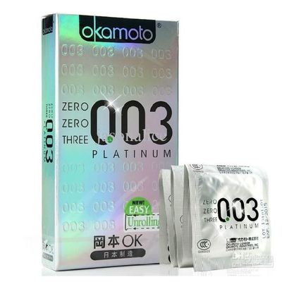 Bao cao su Okamoto 0.03 Platinum hộp 10 cái