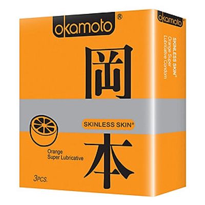 Bao cao su Okamoto Skinless Skin Orange hộp 3 cái