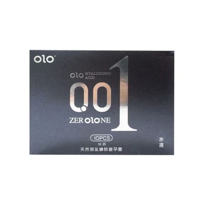 Bao cao su OLO 0.01 Đen - Siêu mỏng, hương vani hộp 10 hàng có sẵn