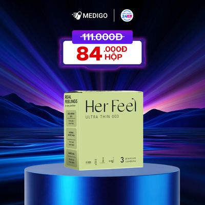 Bao cao su PlayAh Her Feel Ultra Thin 0.03 hộp 3 cái