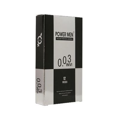 Bao cao su Powermen INVI 0.03 hộp 12 cái