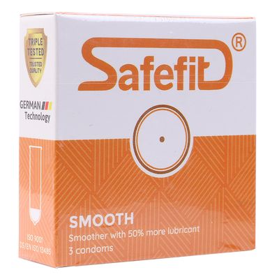 Bao cao su Safefit Smooth (cam) hộp 3 cái hàng có sẵn