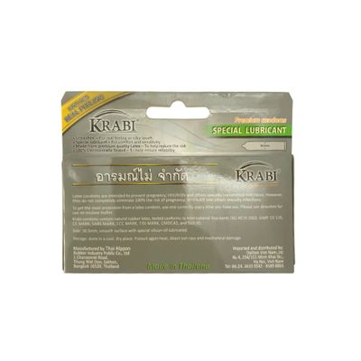 Bao cao su siêu mỏng Krabi Ultrathin hộp 12 cái hàng có sẵn