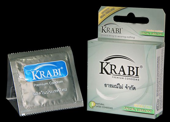 Bao cao su siêu mỏng Krabi Ultrathin hộp 3 cái
