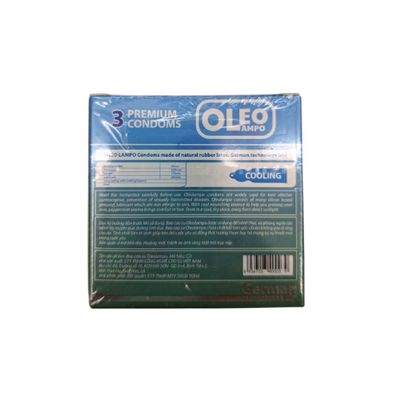 Bao cao su siêu mỏng OleoLampo Cooling Ultra Thin Long Lasting hộp 3 cái hàng có sẵn