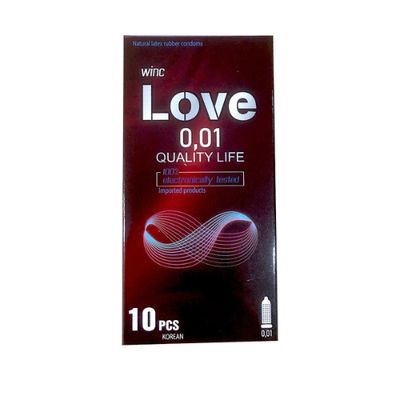 Bao cao su Winc Love 0.01 Quality Life hộp 10 cái hàng có sẵn