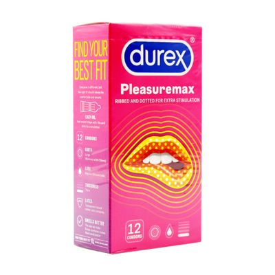 Combo 2 hộp bao cao su Durex Pleasuremax 12 cái tặng 1 hộp 3 cái giao nhanh