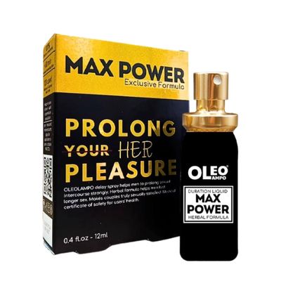 [Giảm 25k + quà tặng] Chai xịt kéo dài Max Power Oleo Lampo hộp 1 chai 12ml hàng có sẵn