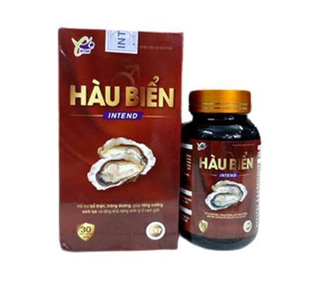 Hỗ trợ bổ thận, tráng dương, tăng cường sinh lực Hàu Biển Intend hộp 1 lọ 30 viên