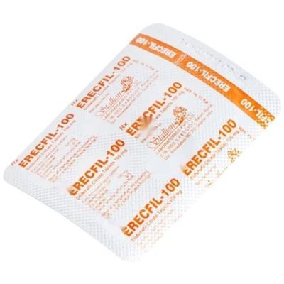 Viên uống rối loạn cương dương Erecfil - 100 Stallion hộp 4 viên hàng chuẩn