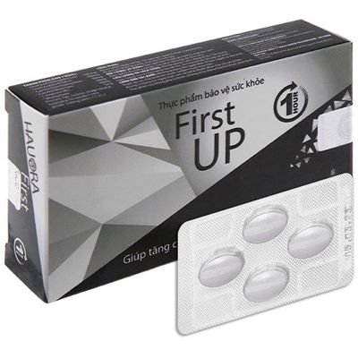 Viêm ngậm tăng cường sinh lý nam First UP 1H hộp 2 vỉ x 4 viên giao nhanh