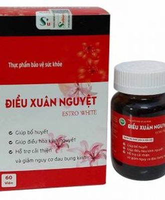 Viên uống bổ huyết, điều hoà kinh nguyệt ĐIỀU XUÂN NGUYỆT Estro White hộp 1 lọ 60 viên