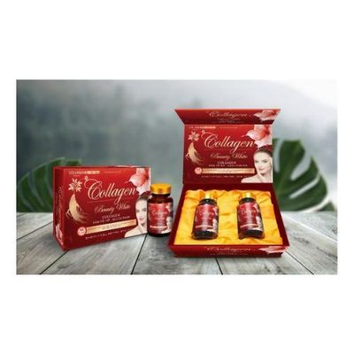 Viên uống cải thiện các triệu chứng do suy giảm nội tiết tố nữ Collagen Beauty White hộp 2 lọ 30 viên