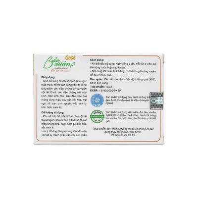 Viên uống cân bằng nội tiết tố nữ Bảo Xuân Gold Tuổi 30-50 hộp 30 viên đóng gói kín