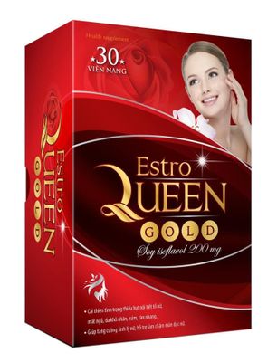 Viên uống chống oxy hóa, cải thiện tình trạng thiếu hụt nội tiết tố nữ Estro QUEEN GOLD (Đại Thanh) hộp 30 viên hàng có sẵn