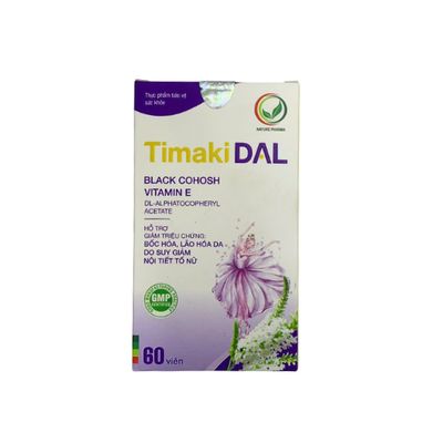 Viên uống giảm bốc hỏa, lão hóa da Timaki DAL Nature Pharma hộp 60 viên giao nhanh
