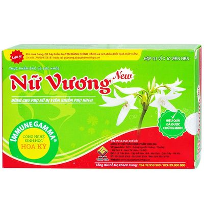 Viên Uống hỗ trợ Các Bệnh Phụ Khoa Nữ Vương hộp 30 viên