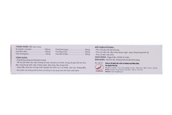 Viên uống hỗ trợ lạc nội mạc tử cung, giảm đau bụng kinh Phụ Lạc Cao EX hộp 30 viên hàng có sẵn