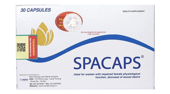 Viên uống hỗ trợ phòng và khô âm đạo Spacaps hộp 30 viên hàng có sẵn