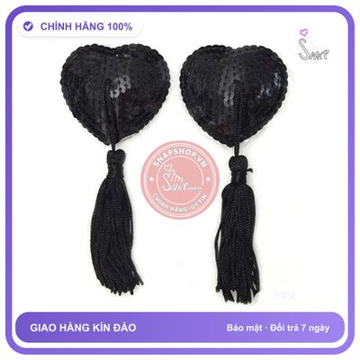 Phụ Kiện Cosplay Dễ Thương Cho Nữ Sexy Gợi Cảm Dán Ngực Tim Đen chính hãng - chất lụa mát mềm, phối ren, chất vải mềm mát - giao hàng che tên kín đáo