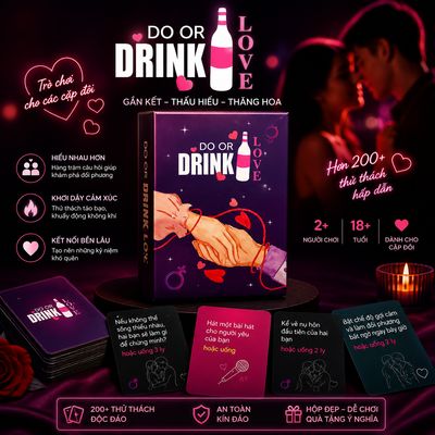 Bộ Bài Tình Yêu Drink Love | Level Cơ Bản 35 Lá chính hãng - chất liệu an toàn cho da, dễ vệ sinh, êm ái khi dùng - giao hàng che tên kín đáo