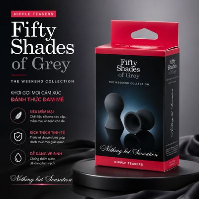 Kẹp Vú Kích Thích Đầu Ti Fifty Shades Of Grey Nipple Teasers chính hãng - chất liệu an toàn cho da, dễ vệ sinh, êm ái khi dùng - giao hàng che tên kín đáo