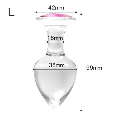 Phích Cắm Hậu Môn Thủy Tinh Đính Đá Plug1 Size L chính hãng - chất liệu an toàn cho da, dễ vệ sinh, êm ái khi dùng - giao hàng che tên kín đáo