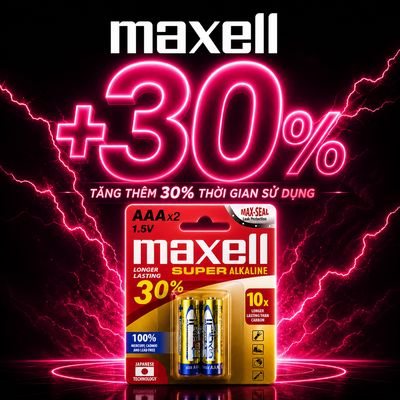 Pin Tiểu AAA Maxell Super Alkaline Nhật Bản chính hãng - chất liệu an toàn cho da, dễ vệ sinh, êm ái khi dùng - giao hàng che tên kín đáo