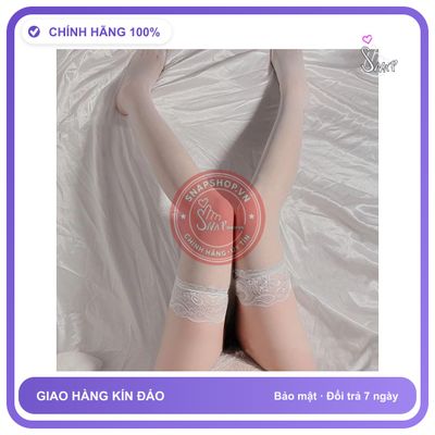 Tất Đùi Lưới Và Lụa Cao Cấp Quần Tất Tất Đùi Trắng chính hãng - chất lụa mát mềm, phối ren, co giãn thoải mái - giao hàng che tên kín đáo