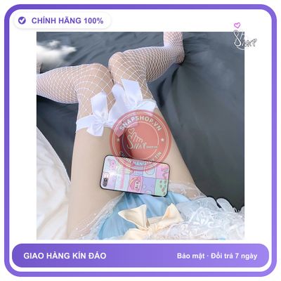 Tất Đùi Lưới Và Lụa Cao Cấp Quần Tất Tất Lưới Nơ Trắng chính hãng - chất lụa mát mềm, phối ren, co giãn thoải mái - giao hàng che tên kín đáo